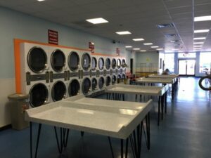 inside of a laundry mat