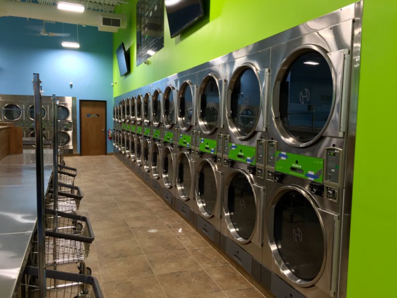 inside of a laundry mat