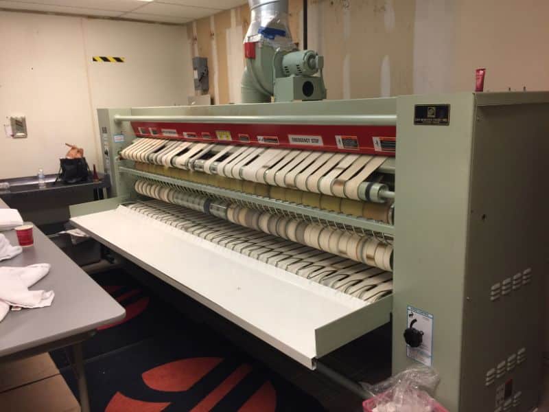 a commercial laundry folder