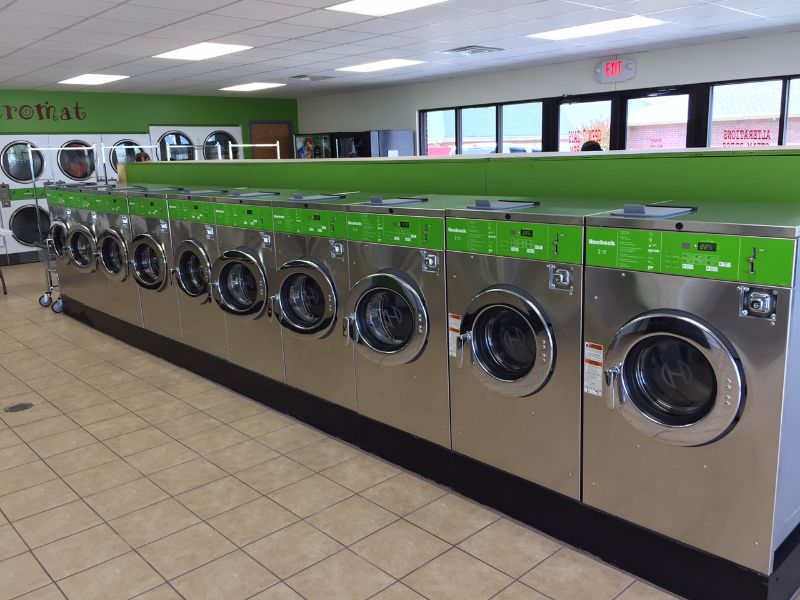 inside of a laundry mat