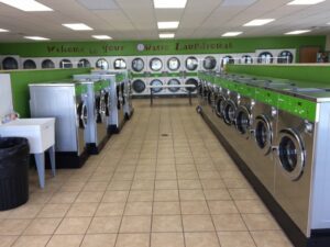 inside of a laundry mat