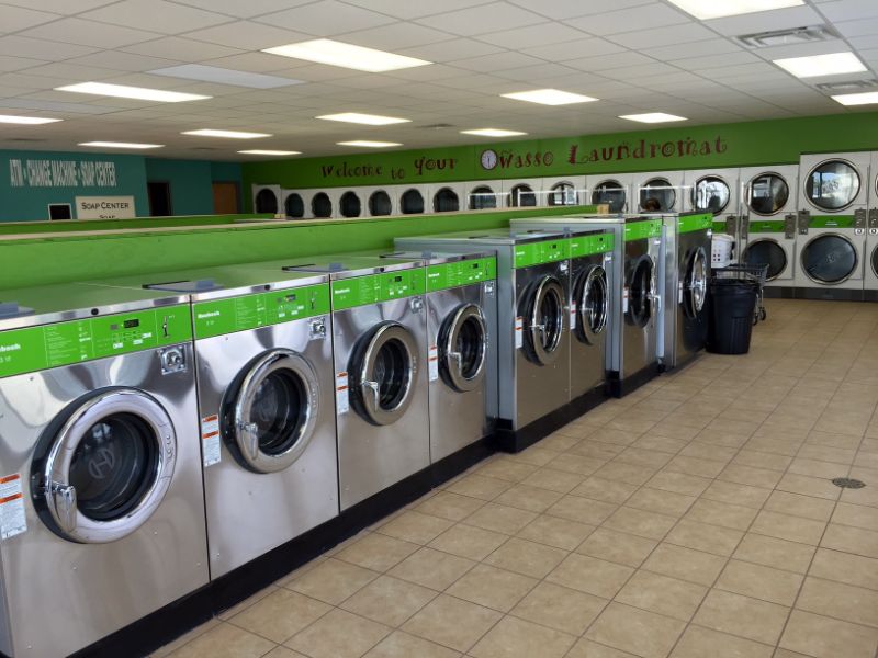 inside of a laundry mat