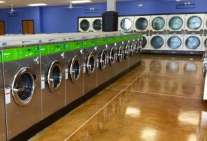 inside of a laundry mat