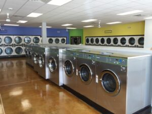 inside of a laundry mat