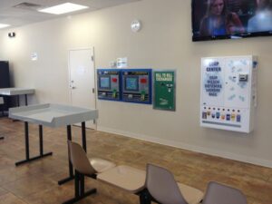inside of a laundry mat